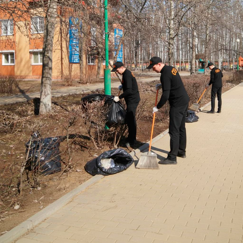 Уборка листьев в Ясиноватой